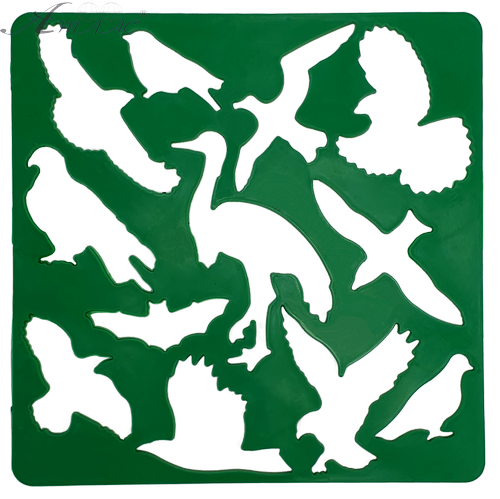 Трафарет "Птицы" 1 шт 13 см AS-0257, К-9069м Трафарет "Птицы" 1 шт 13 см AS-0257, К-9069м