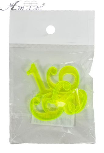 Пластиковые Цифры арабские 4шт ФЛУОР желтые 3мм h=3см AS-0071 Пластиковые Цифры арабские 4шт ФЛУОР желтые 3мм h=3см AS-0071