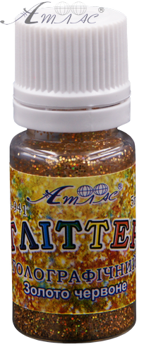 Блестки (Глиттер) Голографические Атлас 5 гр - Золото Красное AS-2007, А-941 фото 2 Блестки (Глиттер) Голографические Атлас 5 гр - Золото Красное AS-2007, А-941 фото 2