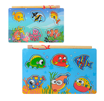 Іграшка Дерев'яна Рибалка 18 см  MD1149