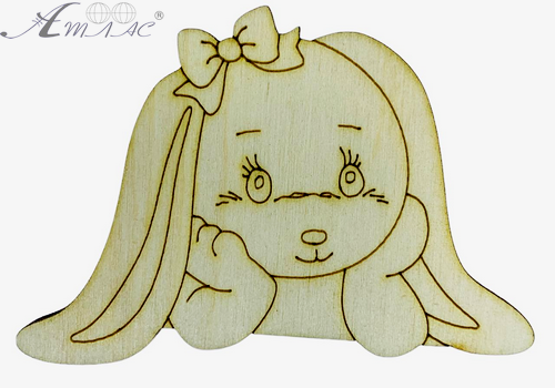 Фигурка фанерная - Кролик № 9 девочка подпирает голову 7,5*5см AS-4583 Фигурка фанерная - Кролик № 9 девочка подпирает голову 7,5*5см AS-4583