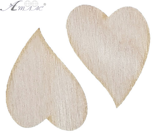 Фигурка фанерная - Сердце 2 шт средние, раздельно 6 х 5,5 см AS-4708, В-0286 Фигурка фанерная - Сердце 2 шт средние, раздельно 6 х 5,5 см AS-4708, В-0286