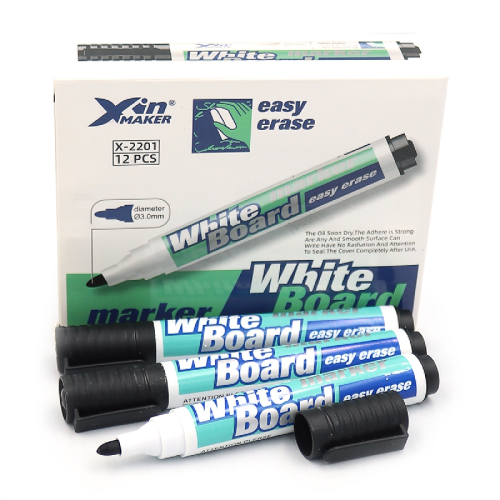 Маркер сухостираемый Xin Черный круглый толстый  ZC-8004-BK