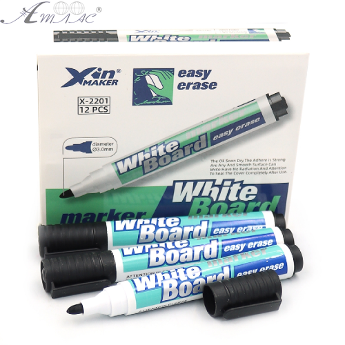 Маркер сухостиральний Xin Чорний круглий товстий  ZC-8004-BK