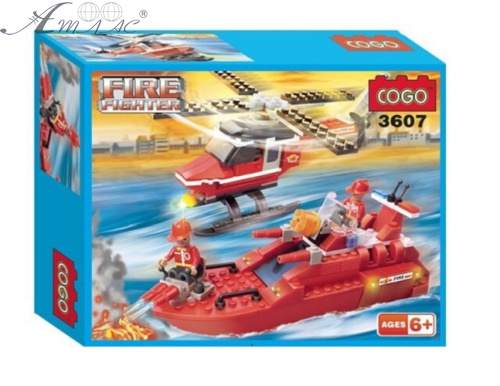 Игрушка Конструктор Fire Fighter Пожарная техника 202 детали  3607