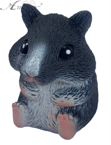 Іграшка Силіконова тягнучка хом'як Великий чорний 8 см 00363 фото 2 Іграшка Силіконова тягнучка хом'як Великий чорний 8 см 00363 фото 2