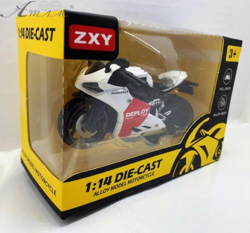 Мотоцикл Мотоексперт Die-Cast ZXY мікс метал інерція 11см Н7788-1 фото 3 Мотоцикл Мотоексперт Die-Cast ZXY мікс метал інерція 11см Н7788-1 фото 3