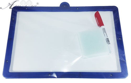 Дошка Магнітна сухостираєма з пластиковою рамкою 33,5 х 23.8 см з маркером  AS-0221