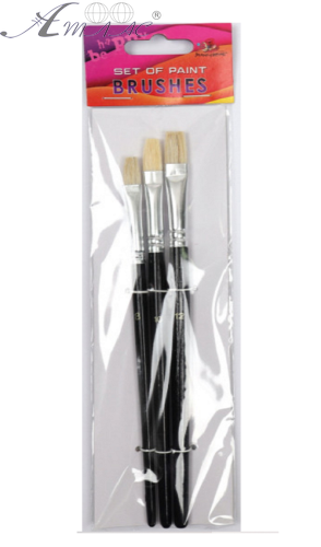 Набор кистей Щетина 3шт Фреш плоские №8,10,12 02423 Набор кистей Щетина 3шт Фреш плоские №8,10,12 02423