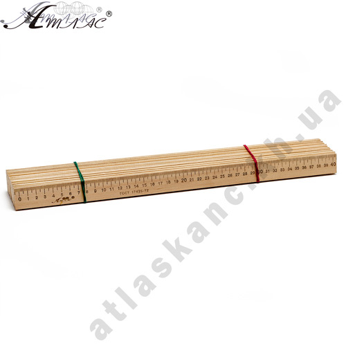 Линейка Деревянная 40 см напечатанная со штрих-кодом AS-0655, К-4053 фото 2 Линейка Деревянная 40 см напечатанная со штрих-кодом AS-0655, К-4053 фото 2