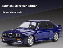 Машинка Автоэксперт BMW M3 Е30 1986 синяя 20см двери свет звук  1273-27