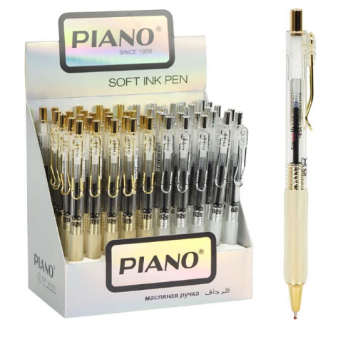 Ручка шариковая Piano Soft ink Pen автомат Cиняя 0,7мм  PT-028  
