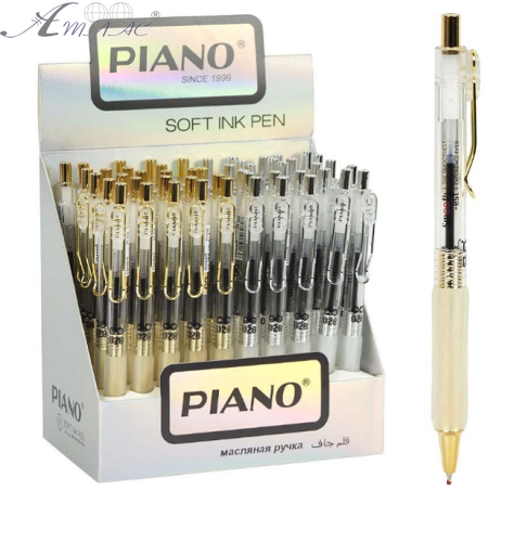 Ручка кулькова Piano Soft ink Pen автомат Синя 0,7 мм  PT-028