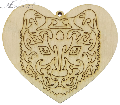 Фигурка фанерная - Тигр № 8 в сердце 60 х 70 мм AS-4543 Фигурка фанерная - Тигр № 8 в сердце 60 х 70 мм AS-4543