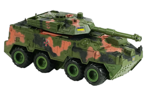Игрушка Танк колесный инерционный свет звук 25см в коробке 24186 Игрушка Танк колесный инерционный свет звук 25см в коробке 24186