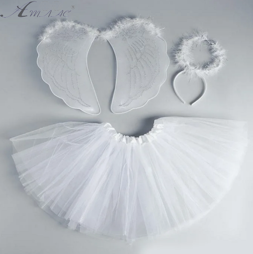 Игрушка Крылья Ангела карнавальные с нимбом и юбкой  03066