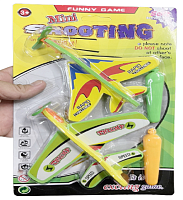 Іграшка Літак на зупуску типу рогатки 2 штуки 13 см  3388-10