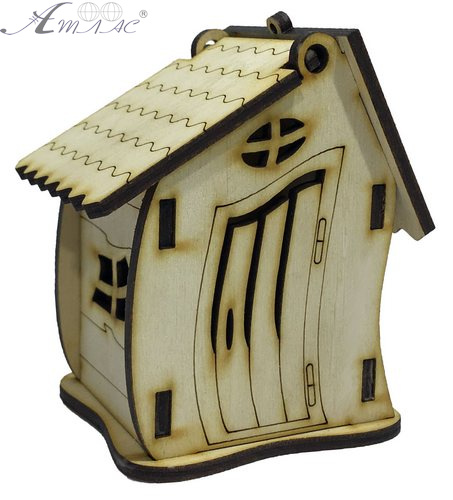 Домик № 12 Шкатулка с открывающейся крышей 6 х 7 х 10 см AS-4261, F-0141 Домик № 12 Шкатулка с открывающейся крышей 6 х 7 х 10 см AS-4261, F-0141