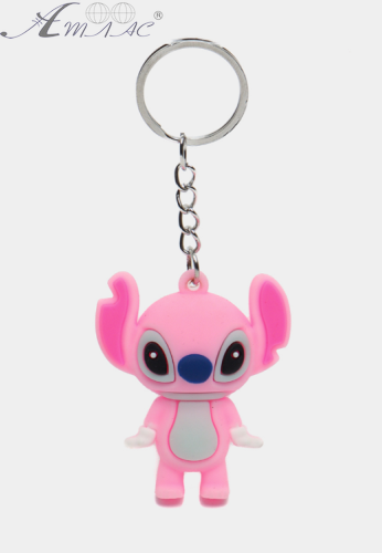 Брелок Стич Розовый 4,5 см резина  12372