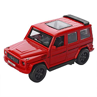 Машинка Автосвіт Mercedes-Benz G-Class кубик Червоний матовий 12см  2433