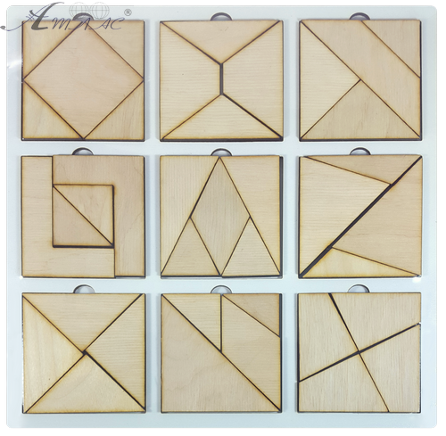 Игрушка развивающая Головоломка Сложи Квадрат, второй уровень сложности AS-7155