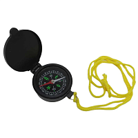 Компас пластик 4см складной Черный на шнурке  13974