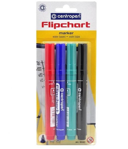 Маркер для Флипчарта Centropen Набор 4 шт.  8550