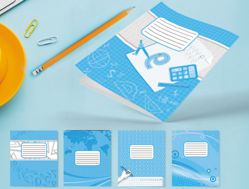 Тетрадь 24 л клетка Фоновая Лидер  959077