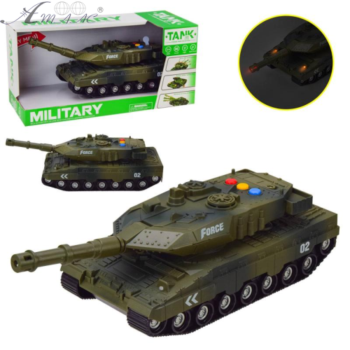 Игрушка Танк инерционный свет звук 30см в коробке WH1225B-1 Игрушка Танк инерционный свет звук 30см в коробке WH1225B-1