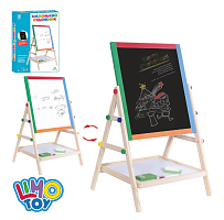 Игрушка Деревянная Доска двухсторонняя магнитная мольберт Маленький художник  MD0897 