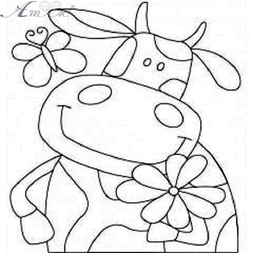 Полотно з контуром Корівка на підрамнику 30 х 30 см 950400