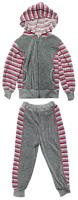 Костюм спортивний для дівчинки, велюровий, на змійці, р.56 (28) 12656