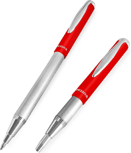 Ручка кулькова Zebra телескоп рифлень Telescopic Червона BL 06114