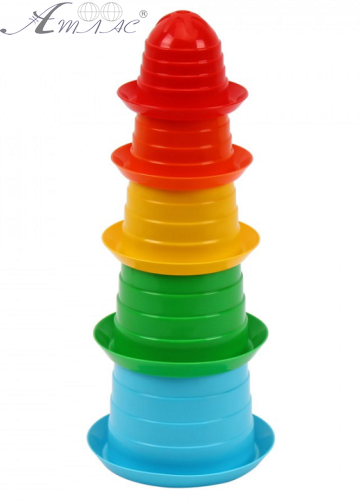 Игрушка Пирамида пластиковая Самбреро 1 11 х 27 см из пасочек 2681 фото 2 Игрушка Пирамида пластиковая Самбреро 1 11 х 27 см из пасочек 2681 фото 2