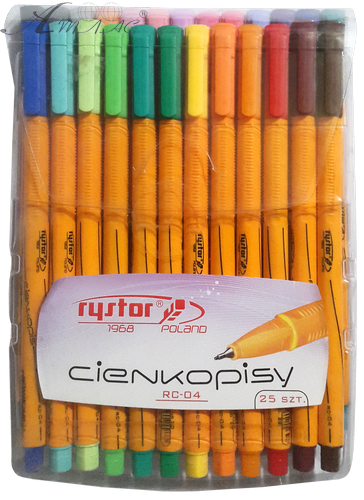 Ручка капілярна лінер, набір 25 шт, 0,4 мм, RC-04-25