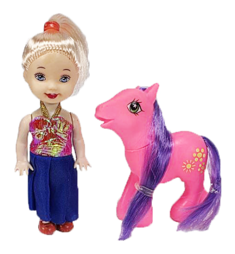 Игрушка Кукла с пони 10 см в кульке 07292 Игрушка Кукла с пони 10 см в кульке 07292