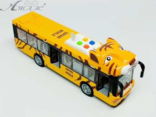 Игрушка Автобус Animal Bus желтый 28см WY917A фото 2 Игрушка Автобус Animal Bus желтый 28см WY917A фото 2