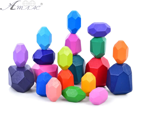 Игрушка Деревянная Пирамидка с камешков 20 фигур  MD2916 фото 2