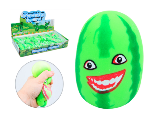 Игрушка антистресс Сквиш Арбуз с лицом мягкий 10 см  02728