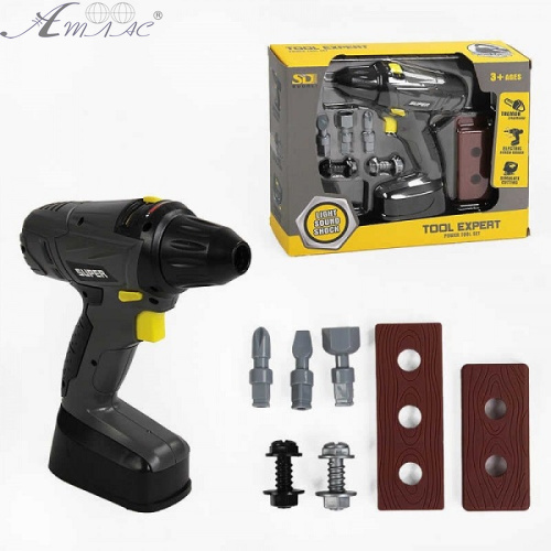 Игрушка Шуруповерт на батарейках в коробке 6816-1 Игрушка Шуруповерт на батарейках в коробке 6816-1