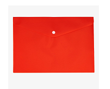 Папка на кнопці А4 Червона  03123