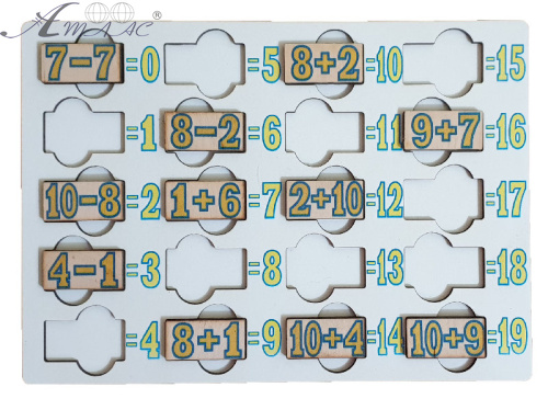 Іграшка розвиваюча Арифметичні Фішки 110шт поле - 26х19см AS-7186 фото 3