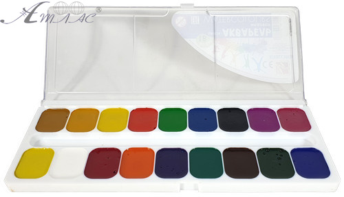 Акварель набір Промінь "Класика" 18 кольорів 19С1292-08 фото 2 Акварель набір Промінь "Класика" 18 кольорів 19С1292-08 фото 2