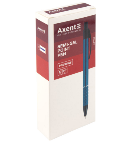 Ручка шариковая Axent Prestige металл 0,7 мм автомат  AB1066-A  фото 2