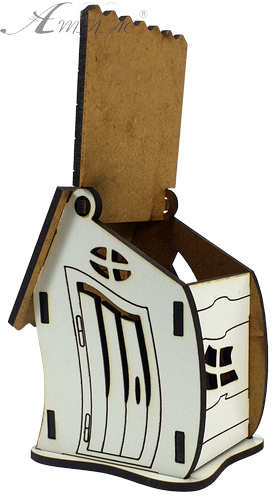 Будинок № 12 скринька з відкидним дахом, з МДФ 6 х 7 х 10 см AS-6248, М-2085 фото 2 Будинок № 12 скринька з відкидним дахом, з МДФ 6 х 7 х 10 см AS-6248, М-2085 фото 2