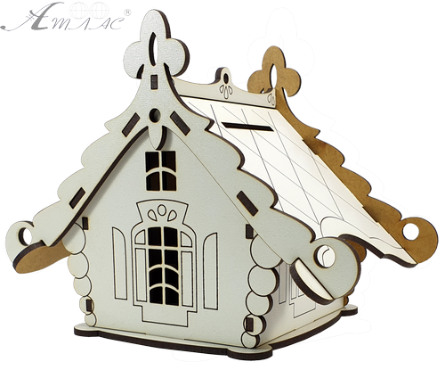 Дом № 5 копилка, из МДФ 17 х 14 х 17 см AS-6241, М-2078 Дом № 5 копилка, из МДФ 17 х 14 х 17 см AS-6241, М-2078