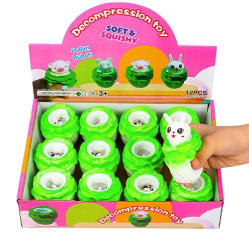 Игрушка прикол Зайка и Мышка в капусте 6 х 6,5 см 6072-3 Игрушка прикол Зайка и Мышка в капусте 6 х 6,5 см 6072-3