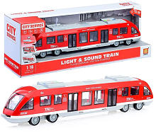 Игрушка Поезд Экспресс City Service Красный инерция свет звук 45см  WY920A