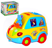 Игрушка Машина Музыкальная Автошка сортер + свет + звук  9198 
