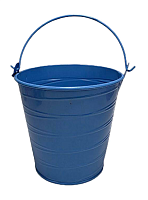 Відерце Декоративний метал 9,5 х 9,5см Диз № 4 косі смуги Синє  07093